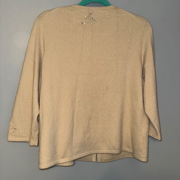 Ann Taylor Beaded Ultra Soft Angora Blend Sweater Cardigan Size XL - Picture 9 of 9